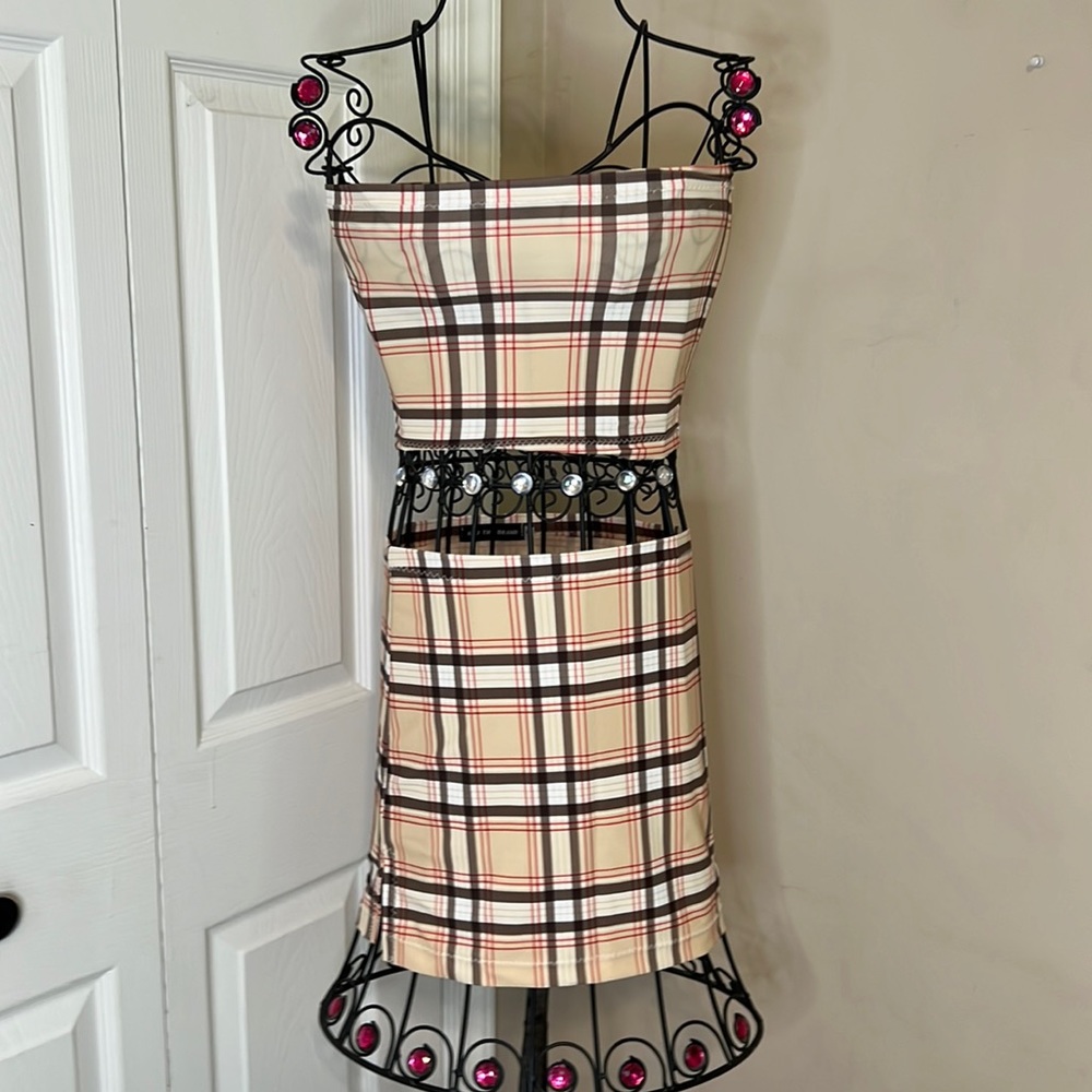 Two piece plaid set from Kiki The Brand Size:Small